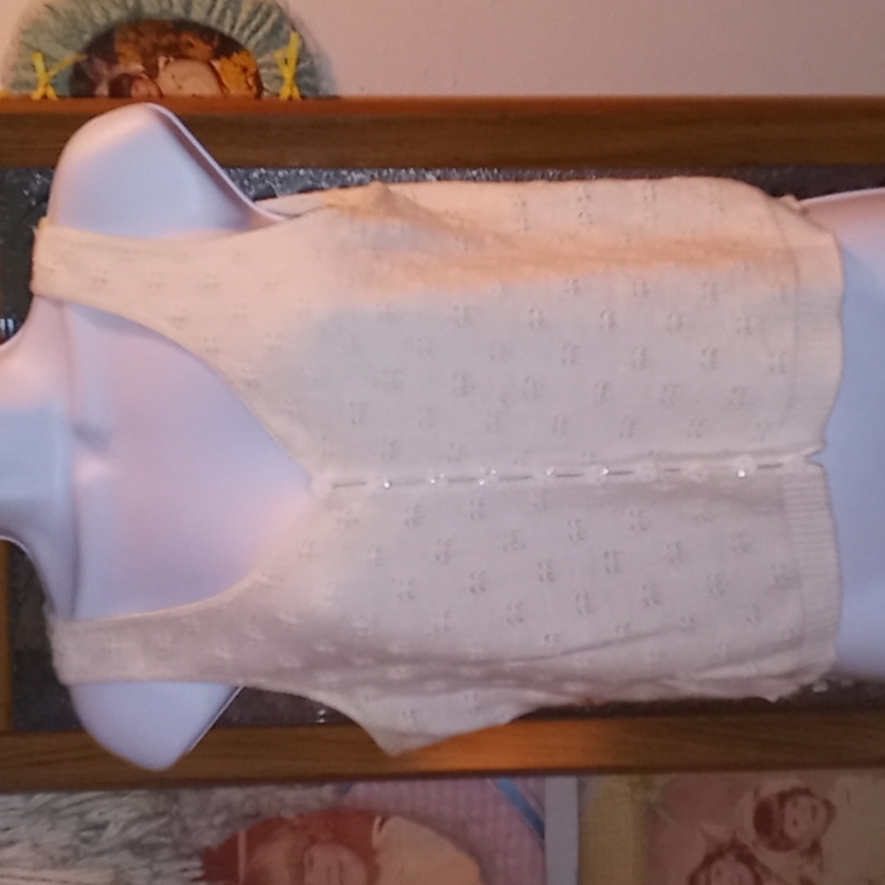 Vintage 80s,Sexy,Floral,Knit,Crop Top with 10 Dainty Flower Buttons Detail🌸🌼